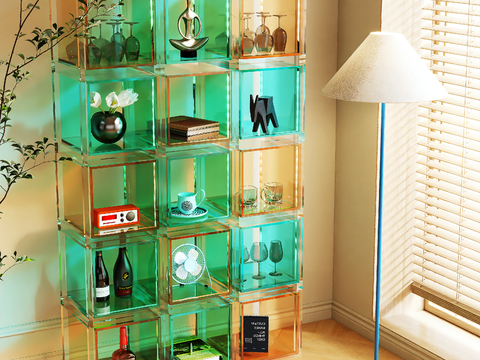 Acrylic Decorative Cabinet Rack