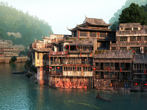 Chinese Ancient Building Linjiang Ancient Building