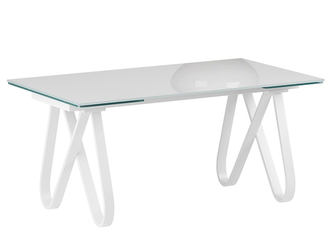 Simple glass dining table