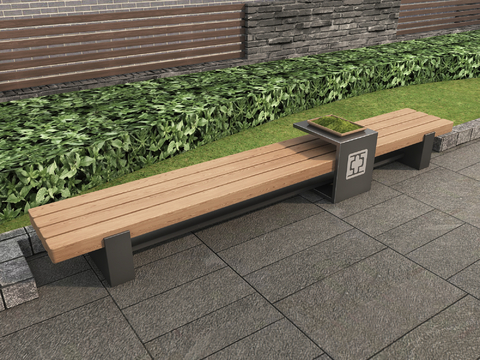 Modern Landscape Seat Outdoor Seat Street Rest Bench