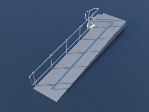 Handicapped ramp railing