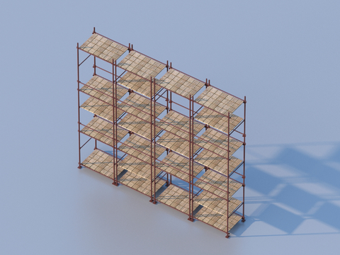 Construction scaffold storage rack