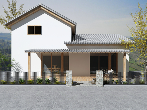 New Chinese-style Self-built Villa Appearance