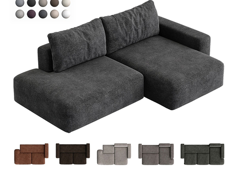 Modern corner sofa multiplayer sofa