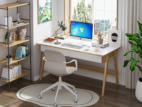 Simple desk chair study table