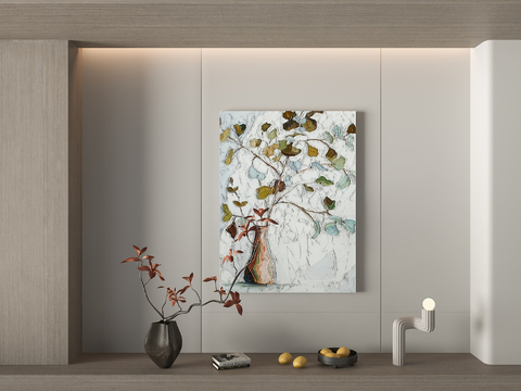 Modern Decorative Painting Oil Painting Vase Hanging Painting