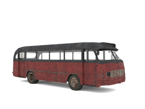 dilapidated bus