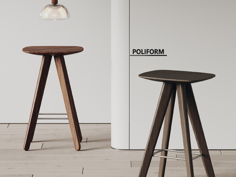 poliform modern bar stool solid wood stool