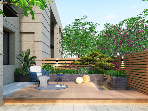 Modern courtyard garden landscape