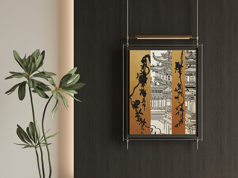 New Chinese Architectural Painting Decorative Painting Hanging Painting