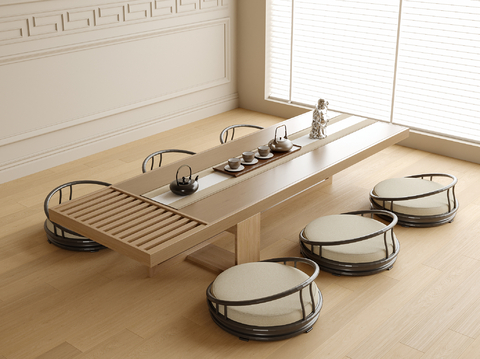 Modern Tatami Tea Table and Chair