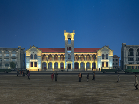 Night view of the Republic of China Bell Tower