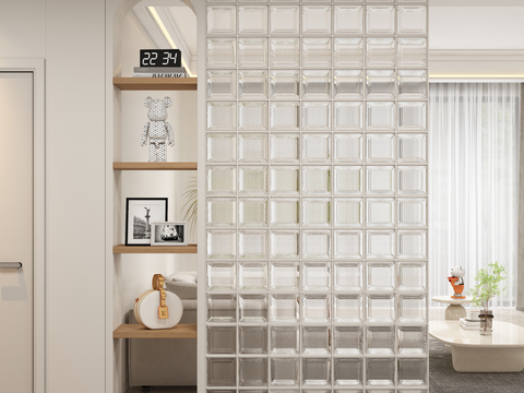 Cream Style partition glass brick