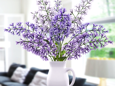 Purple Flower Dried Flower Vase Floriculture