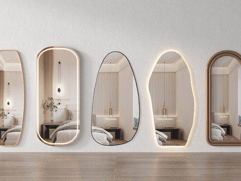 Modern ins style full-length mirror floor mirror full-length mirror shaped mirror decorative mirror