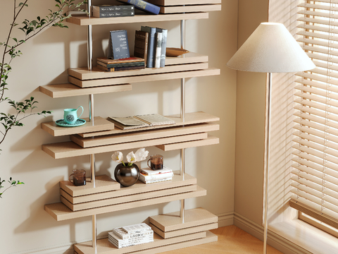 Log Style Storage Rack Bookshelf