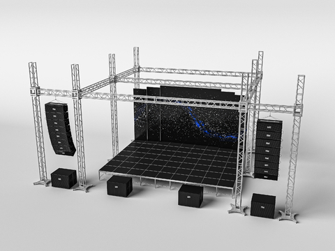 Stage truss lighting rack speaker