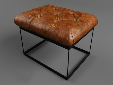 Leather Low Stool Shoe Changing Stool