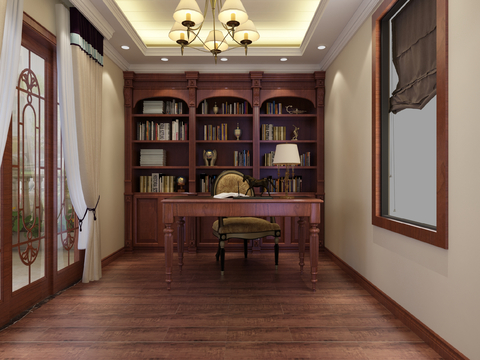 European-style study room