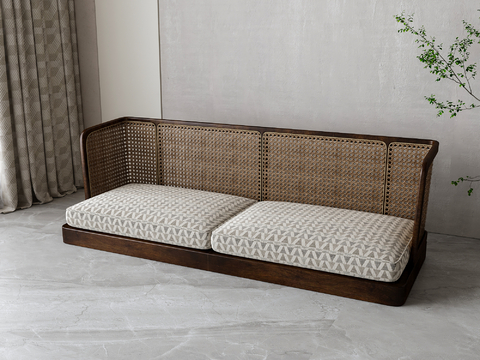 Two-seat sofa rattan sofa