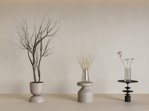 Quiet Dried Branches Flower Vase Flower Art Dead Branches