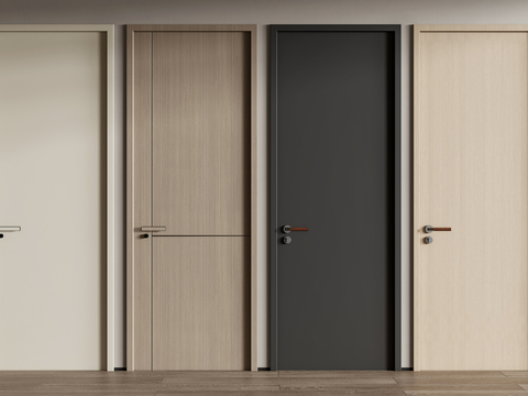 Modern Single Door Wooden Door