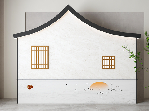 New Chinese Wall decorative wall modeling wall