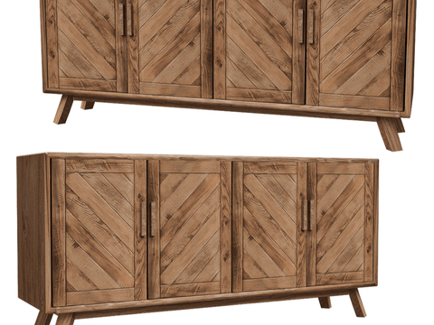 Bemondi Log Style Entrance Cabinet Side Cabinet