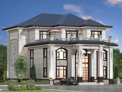 European-style single-family villa appearance