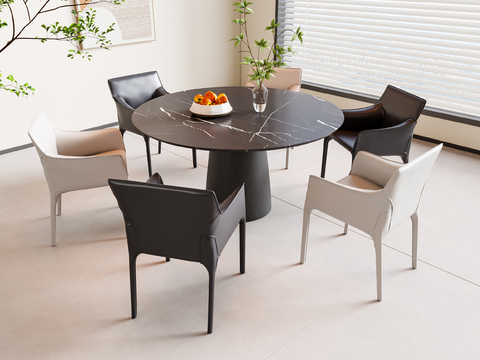 Modern Dining Table and Chair Round Dining Table