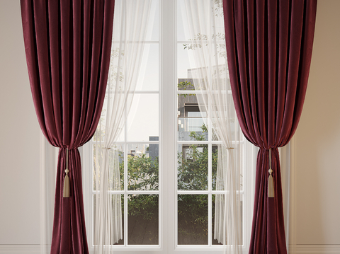 Modern fabric curtains