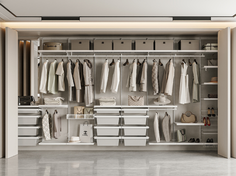 Modern folding door wardrobe wardrobe