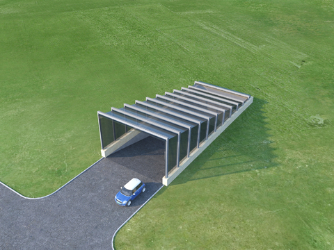 Underground garage parking lot entrance