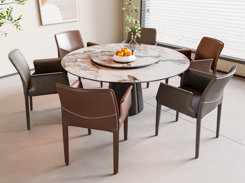 Modern Dining Table and Chair Round Table