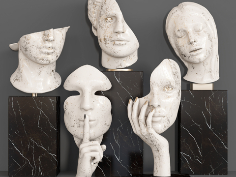 Modern Face Sculpture