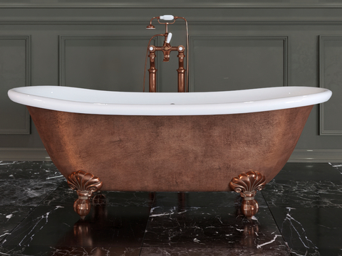 medieval copper bathtub