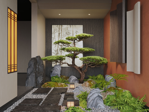 Interior Landscape Pine Landscaping Pebbles