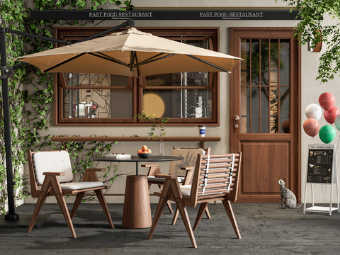 Quiet Cafe Exterior Furnishings