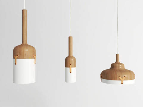 Nordic wooden chandelier