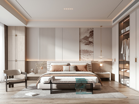 New Chinese-style master bedroom