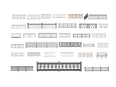 Simple Guardrail Wrought Iron Railing