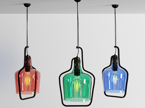 Modern glass chandelier