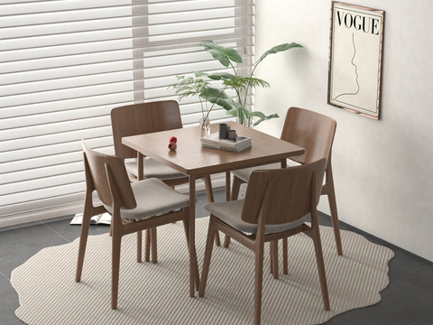 Nordic Square Dining Table and Chair