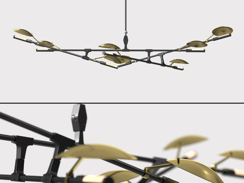 Modern multi-head chandelier indoor chandelier