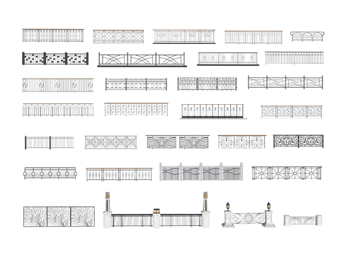 Guardrail wrought iron railing