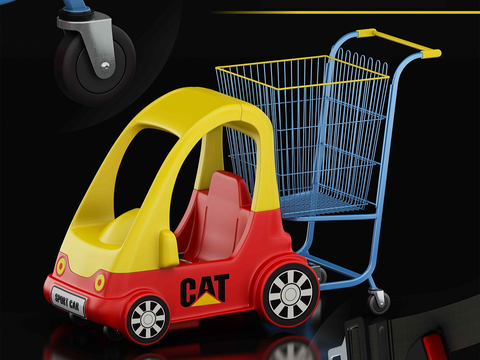 Children's Shopping Cart Cartoon Shopping Cart