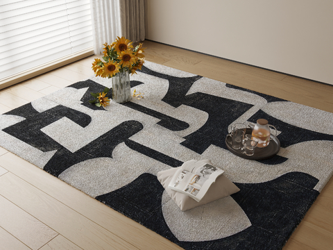 Modern black and white carpet