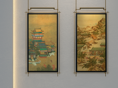 New Chinese Architectural Painting Decorative Painting Hanging Painting