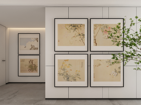 New Chinese Ink Painting Flower Painting Decorative Painting