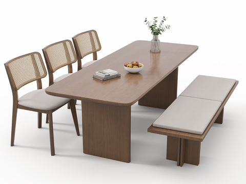 Middle Style Dining Table and Chair Bar Dining Table